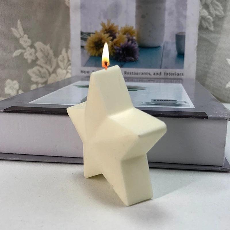 3D-Fünf-Zackiger Stern Kerzenform – Pentagramm Design - BTSCreativ