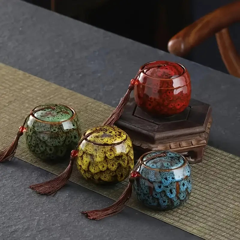 Keramik-Aufbewahrungsglas mit Deckel – Vintage-Design, handgefertigt & einzigartig