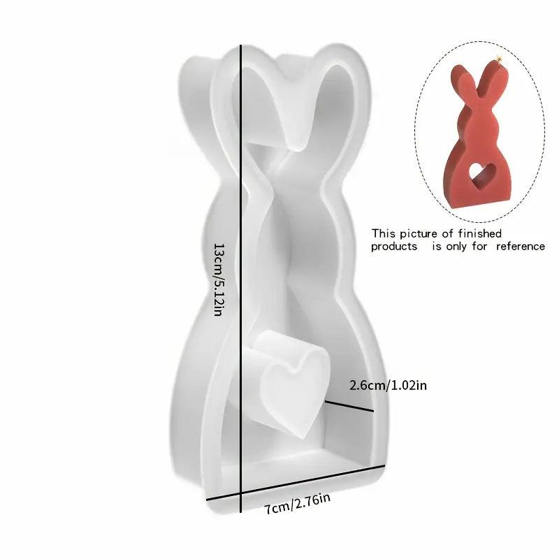 Silikon-Hasenform für Kerzenherstellung, Epoxidharz und Gipsguss 2er Set - BTSCreativ
