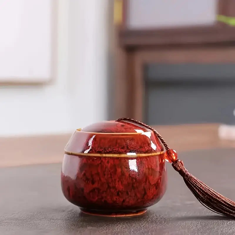 Keramik-Aufbewahrungsglas mit Deckel – Vintage-Design, handgefertigt & einzigartig