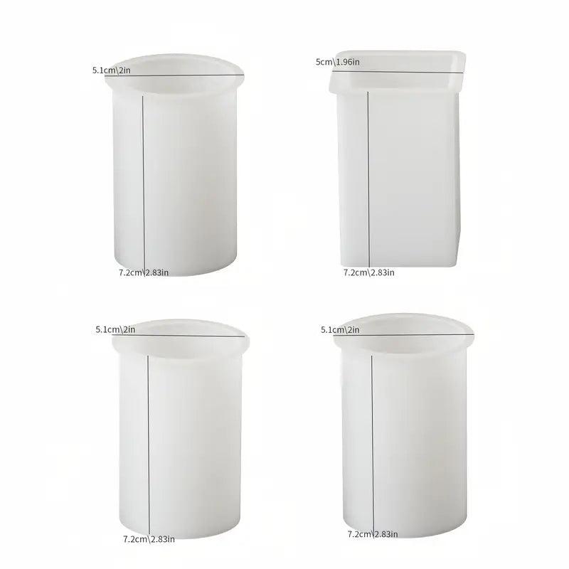 Silikonform-Set für kreative DIY-Projekte – 4-teiliges Set für Stumpenkerzen - BTSCreativ