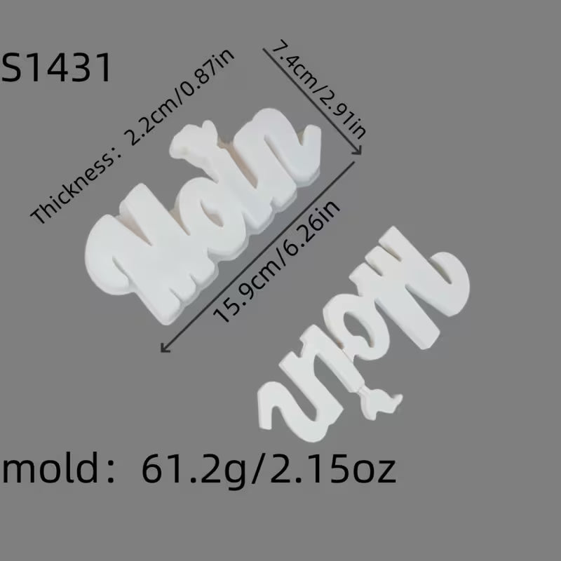 Silikon-Gießform „Moin“ – Maritimer Schriftzug mit Motiv (Möwe, Anker oder Leuchtturm)