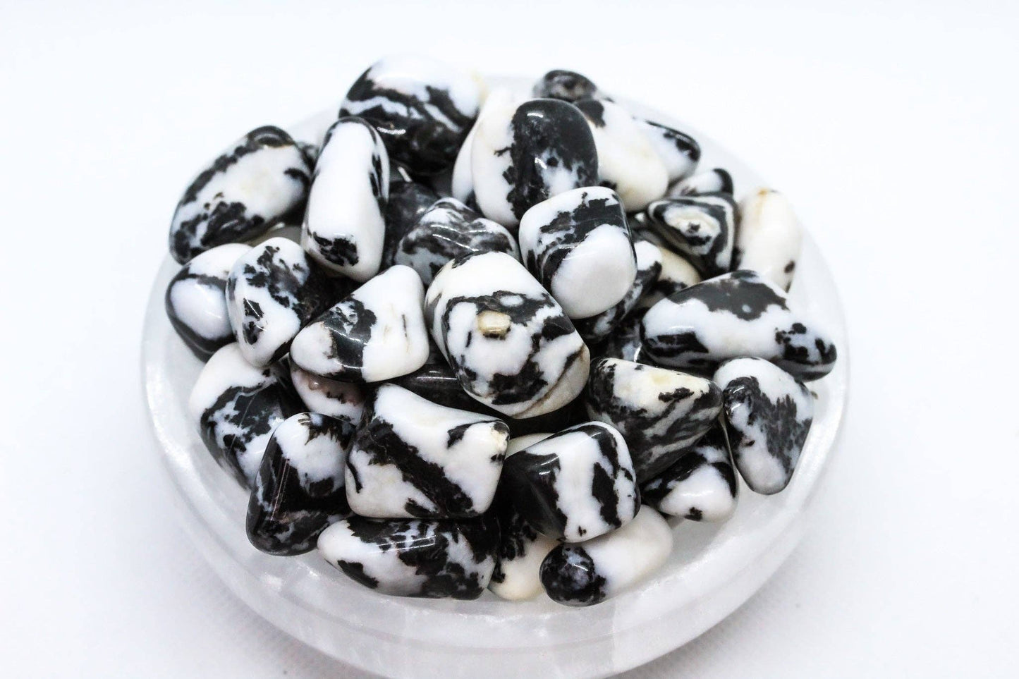 Quasar Gems USA – Tiger-Calcit getrommelt (10–20 mm, 1 kg Beutel)