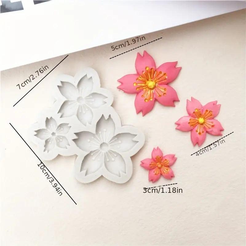 Silikonform für 3D-Blüten– 3-teiliges Set - BTSCreativ