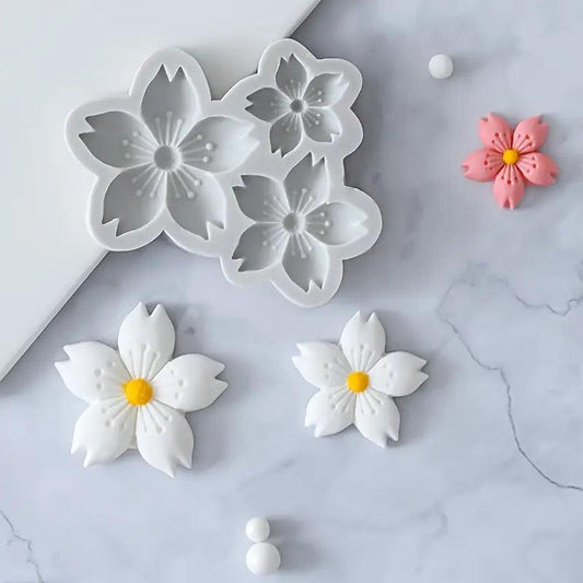 Silikonform für 3D-Blüten– 3-teiliges Set - BTSCreativ