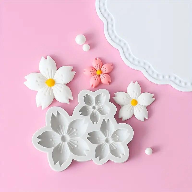 Silikonform für 3D-Blüten– 3-teiliges Set - BTSCreativ