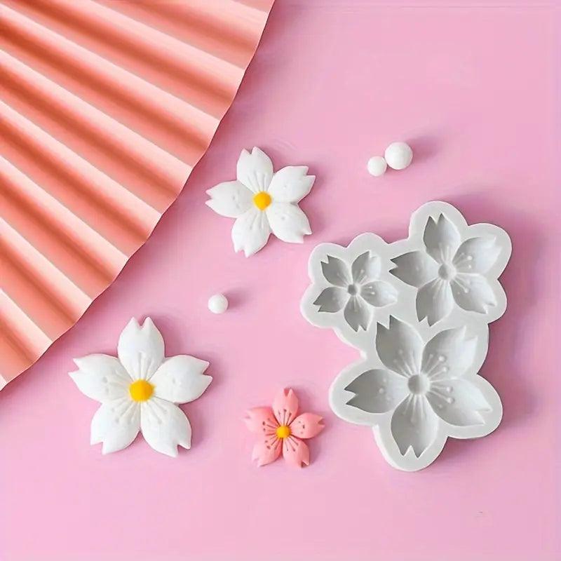 Silikonform für 3D-Blüten– 3-teiliges Set - BTSCreativ