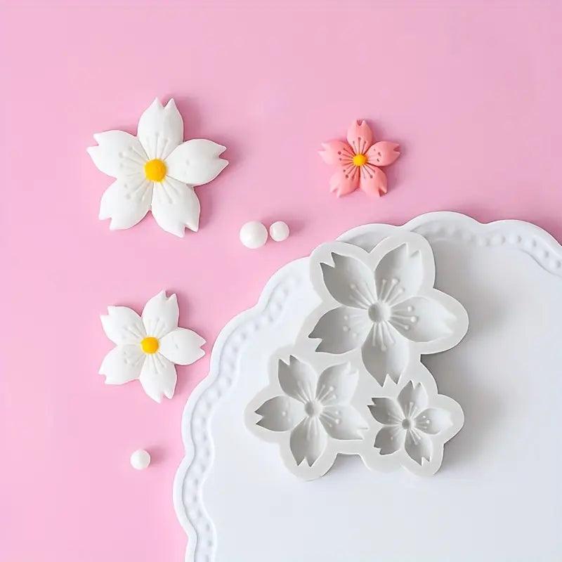 Silikonform für 3D-Blüten– 3-teiliges Set - BTSCreativ