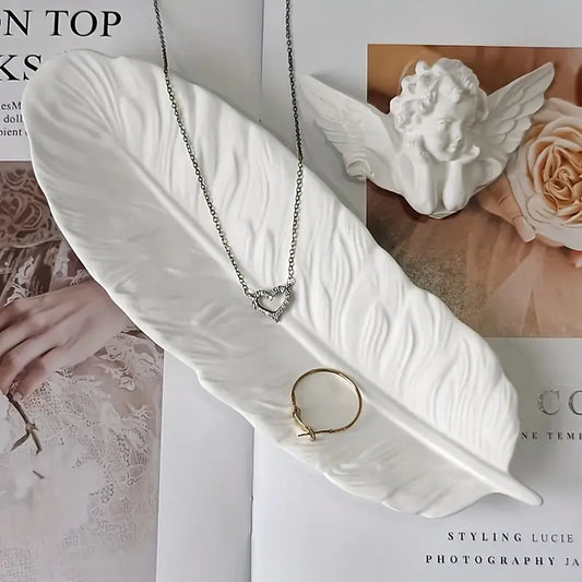 Silikon-Gießform „Feder-Schale“ – DIY-Form für elegante Schmuck- & Dekoschalen