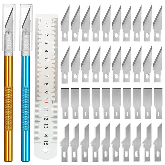Bastelmesser-Set mit 2 Griffen & Ersatzklingen – Präzisionswerkzeug für Papierkunst, Journaling & Modellbau