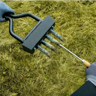 Rasen lüften wie die Profis Aerifizierer mit Auffangwanne