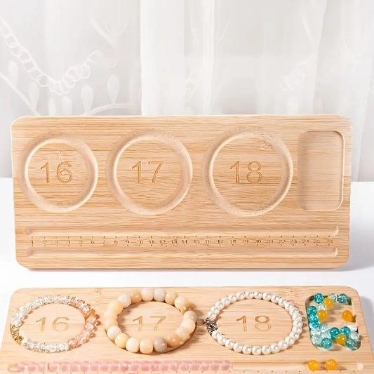 Holzperlenbrett mit Nummerierung – Kombinationsmatte für Armbänder, Ketten & DIY-Schmuckprojekte