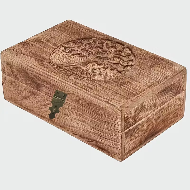 Dekorative Sammlerbox aus Paulownienholz – Vintage-Optik mit Flammenbehandlung - Dekorative Sammlerbox aus Paulownienholz – Vintage-Optik mit Flammenbehandlung - BTSCreativ