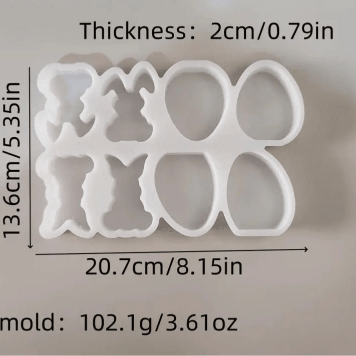 3D Kaninchen-Ei-Silikonform für kreative DIY-Projekte