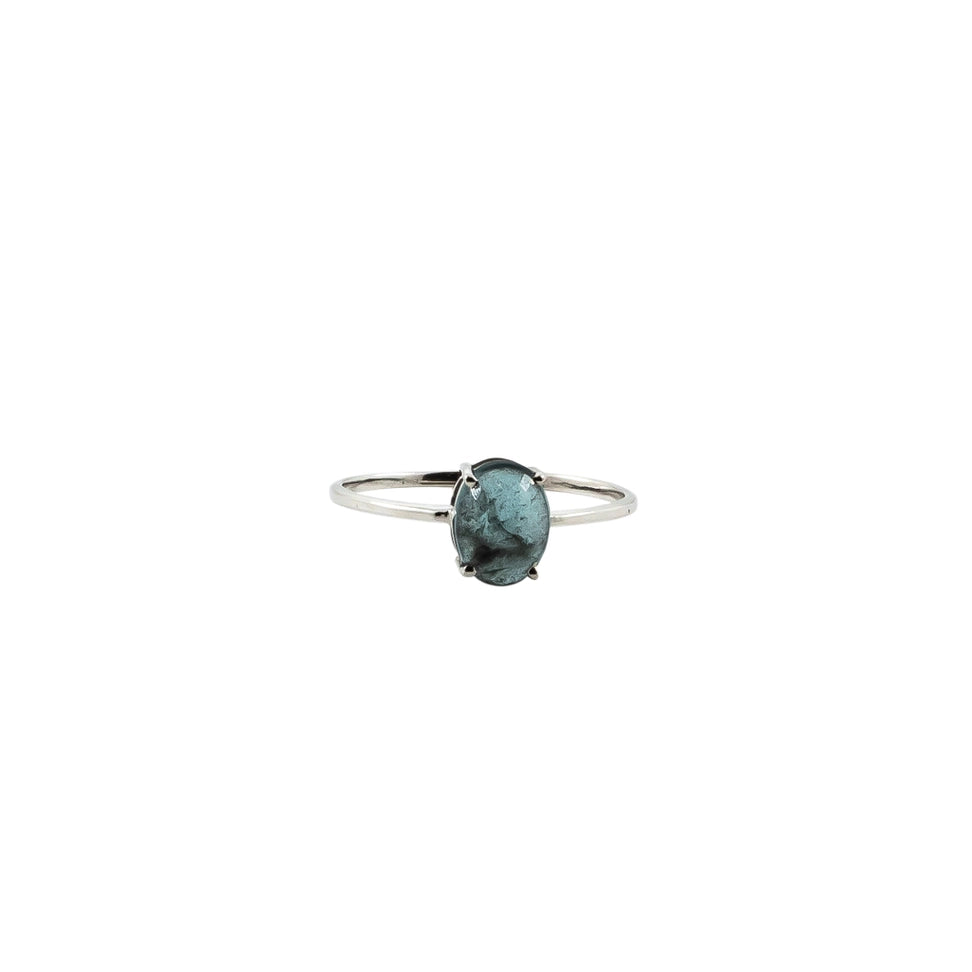 Ring mit London Blue Topas aus 925 Sterling Silber – Ovaler Edelsteinring