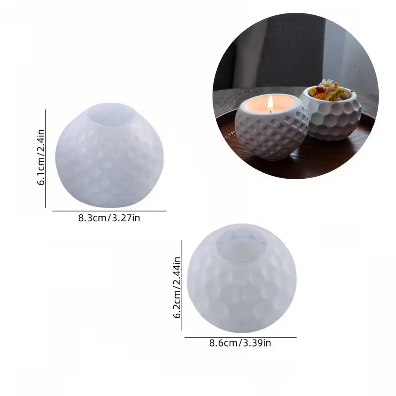 Runde Silikonformen im 2er-Set – Geometrische Kerzenhalter mit modernem Wabenmuster - Runde Silikonformen im 2er-Set – Geometrische Kerzenhalter mit modernem Wabenmuster - BTSCreativ