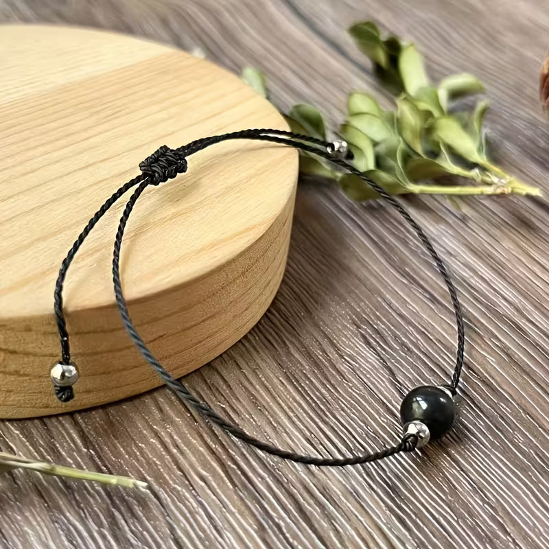 Schungit Perlenarmband 8 mm – Handgefertigter Naturstein Schmuck im Boho- & Chakra-Stil (Unisex) - Schungit Perlenarmband 8 mm – Handgefertigter Naturstein Schmuck im Boho- & Chakra-Stil (Unisex) - BTSCreativ