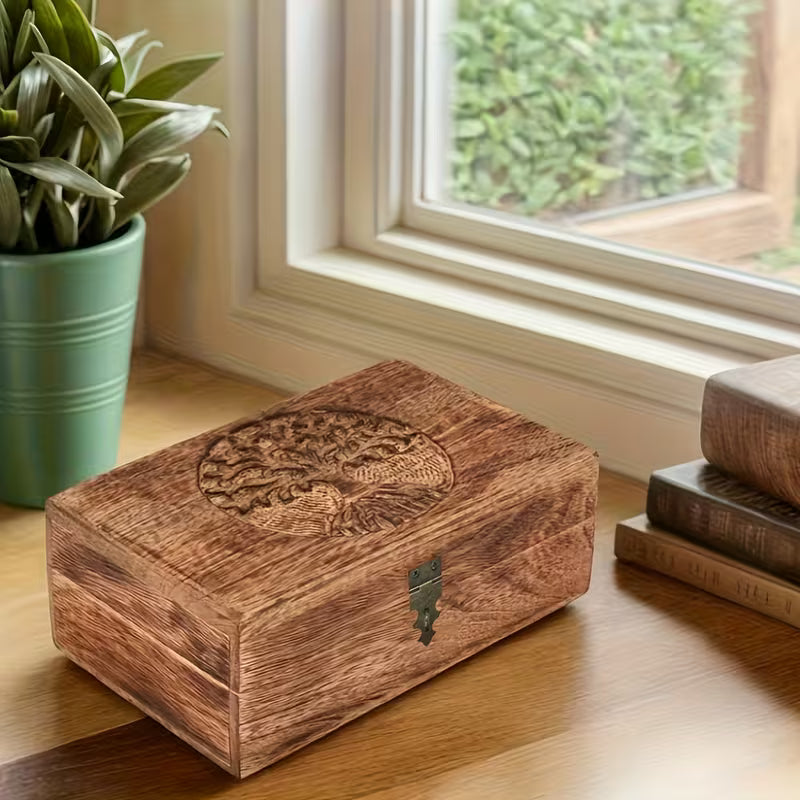 Dekorative Sammlerbox aus Paulownienholz – Vintage-Optik mit Flammenbehandlung - Dekorative Sammlerbox aus Paulownienholz – Vintage-Optik mit Flammenbehandlung - BTSCreativ