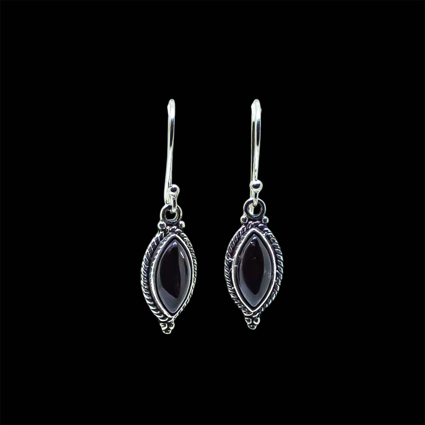 Handgefertigte Ohrringe mit Edelstein – Messing mit 925er Silber-Beschichtung, verschiedene Varianten