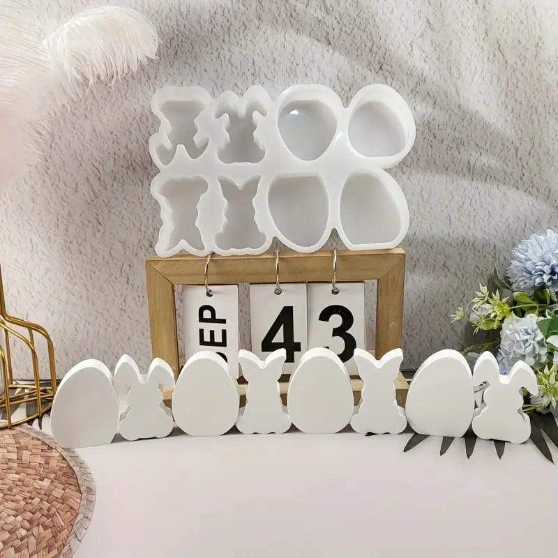 3D Kaninchen-Ei-Silikonform für kreative DIY-Projekte