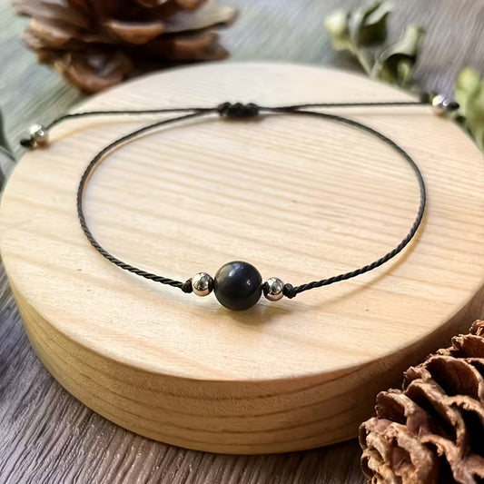 Schungit Perlenarmband 8 mm – Handgefertigter Naturstein Schmuck im Boho- & Chakra-Stil (Unisex) - Schungit Perlenarmband 8 mm – Handgefertigter Naturstein Schmuck im Boho- & Chakra-Stil (Unisex) - BTSCreativ