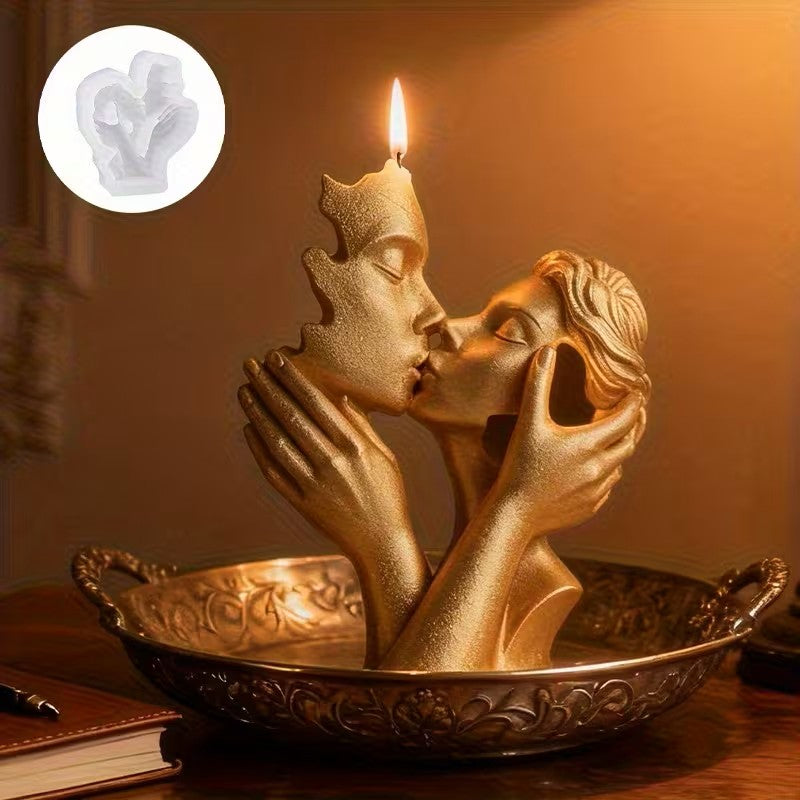 Romantischer Kuss Paar – Silikonform für Kerzen, Seifen & Harz - Romantischer Kuss Paar – Silikonform für Kerzen, Seifen & Harz - BTSCreativ