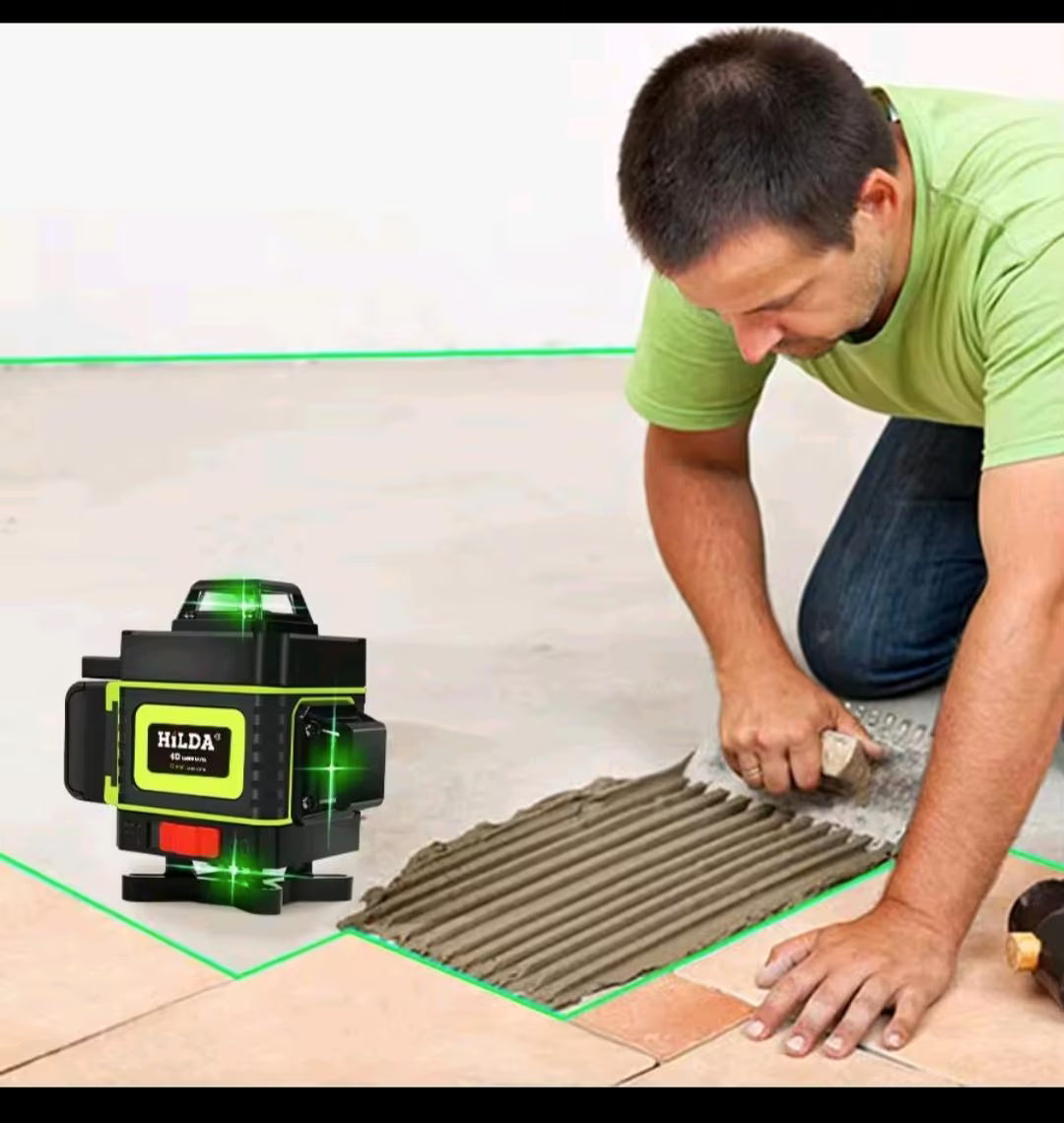 4D Kreuzlinienlaser mieten – 16 Linien Grün | 360° | Profi-Set