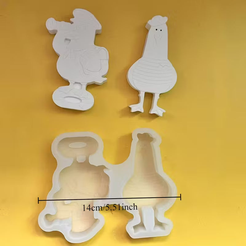 Silikonform „Möwe auf Skateboard oder Surfbrett“ – Maritime DIY-Gießform für Harz & Gips