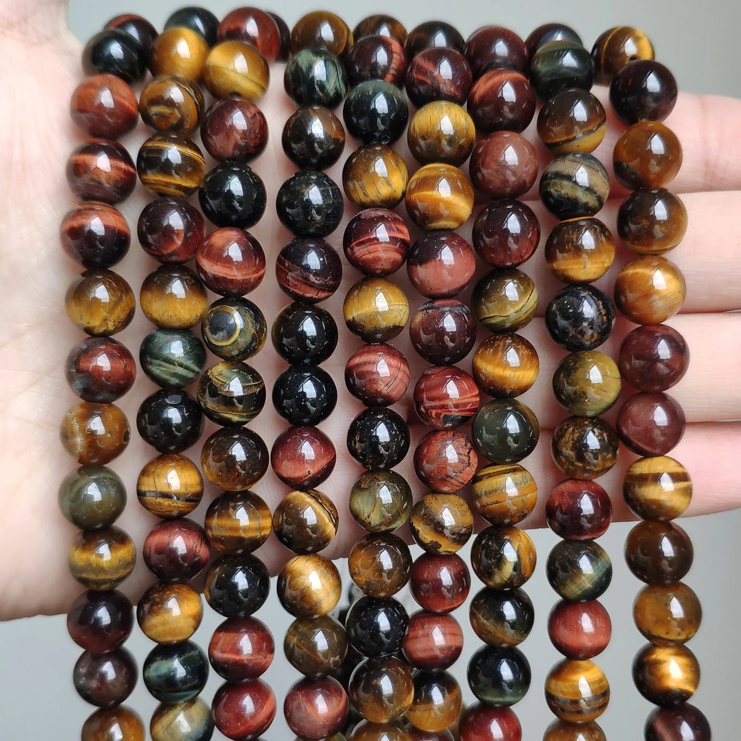 Armband aus Natursteinen – Handgefertigt & Energiegeladen | Perlengröße: ca. 6 oder 8 mm