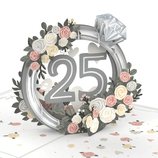 Silberhochzeit Pop-Up Karte