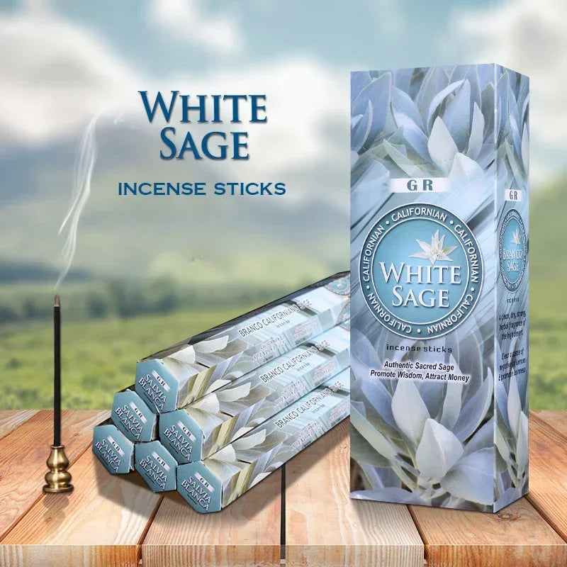 Indischer Weihrauch – 20 Stäbchen mit natürlichen Düften wie Weißer Salbei, Lavendel, Meeresbrise & mehr