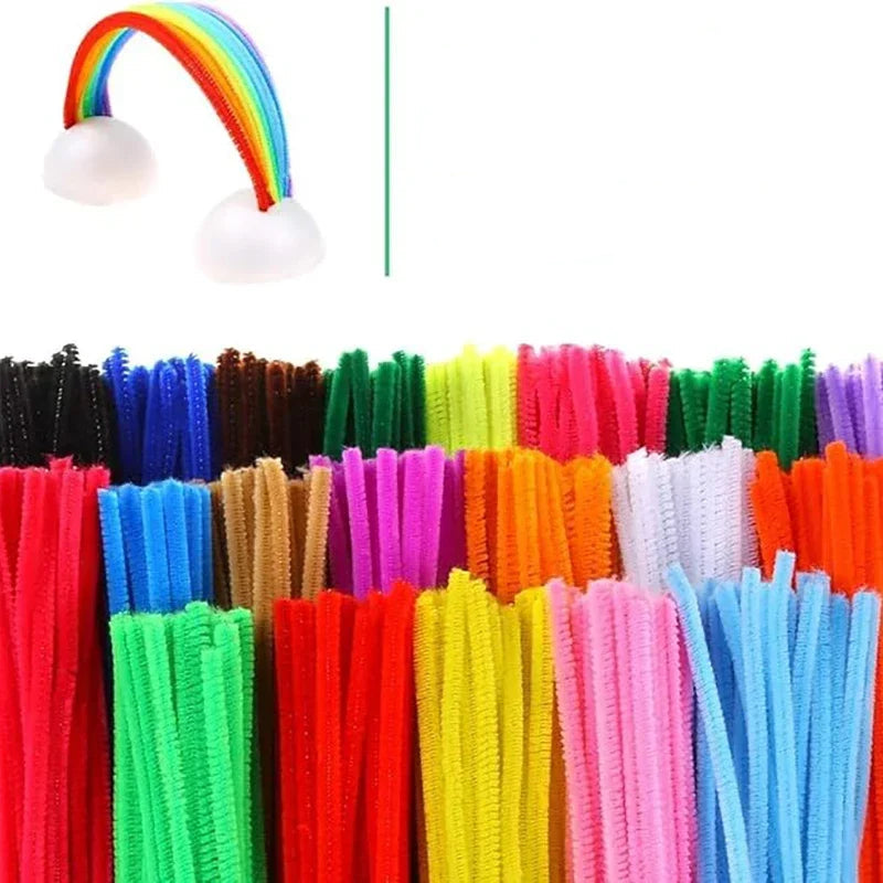 Bunte Pfeifenreiniger / Chenille Basteldrähte – Set für kreative DIY-Projekte (30cm)