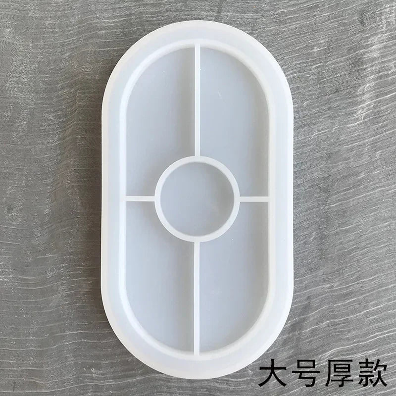 DIY Silikonform Tablett & Untersetzer – Polygon & Oval – Hochwertige Resin-Gießform für kreative Projekte