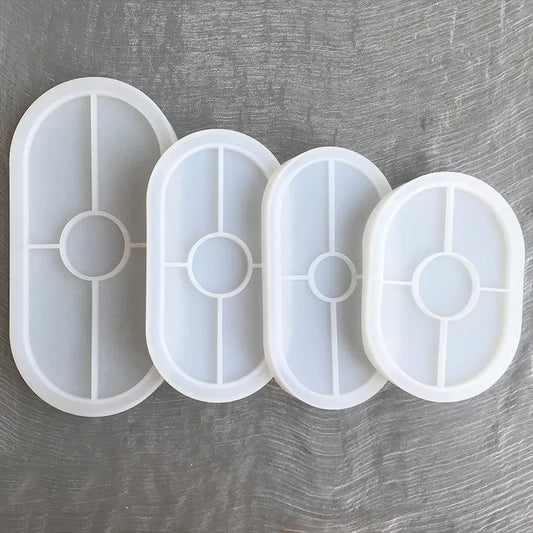 DIY Silikonform Tablett & Untersetzer – Polygon & Oval – Hochwertige Resin-Gießform für kreative Projekte