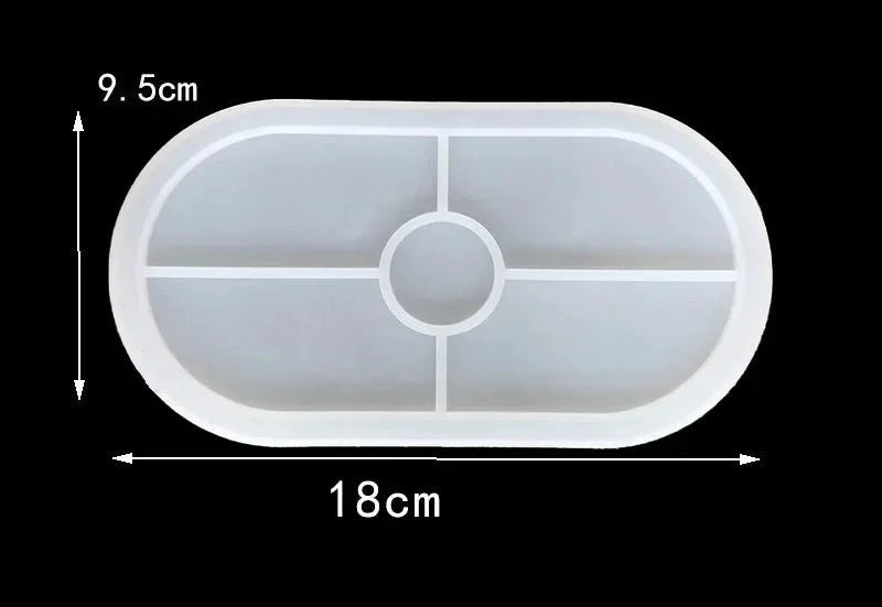 DIY Silikonform Tablett & Untersetzer – Polygon & Oval – Hochwertige Resin-Gießform für kreative Projekte