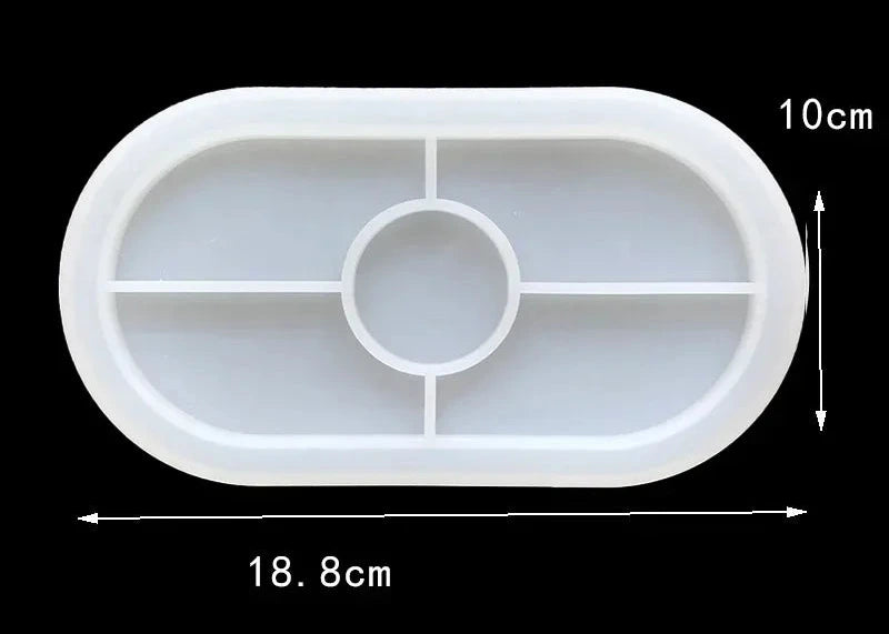 DIY Silikonform Tablett & Untersetzer – Polygon & Oval – Hochwertige Resin-Gießform für kreative Projekte