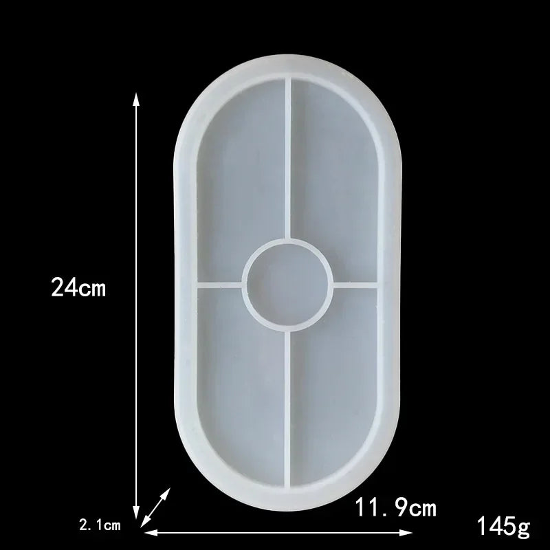 DIY Silikonform Tablett & Untersetzer – Polygon & Oval – Hochwertige Resin-Gießform für kreative Projekte