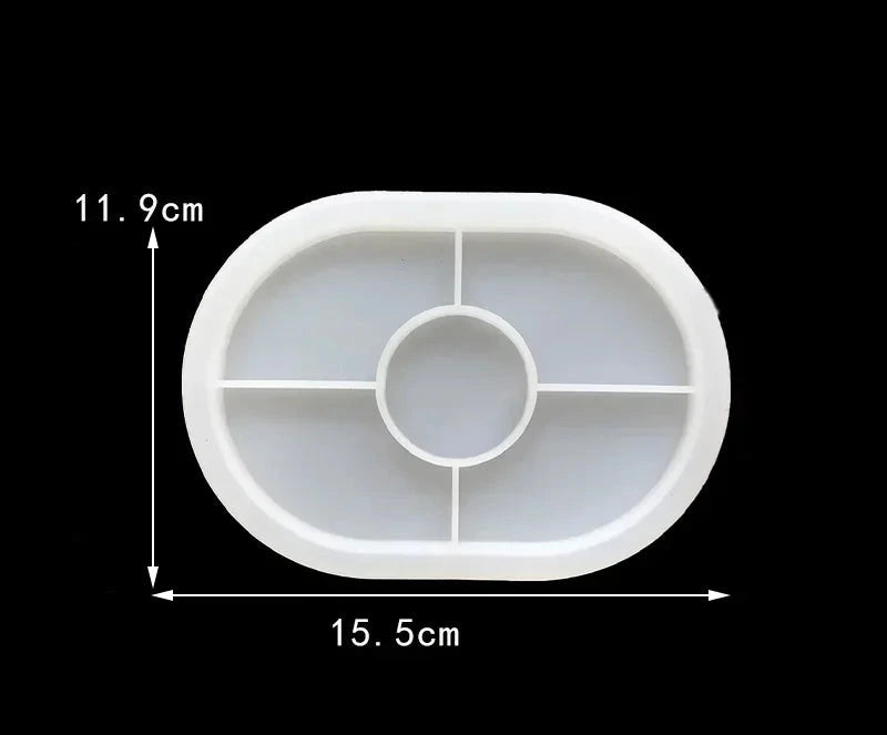 DIY Silikonform Tablett & Untersetzer – Polygon & Oval – Hochwertige Resin-Gießform für kreative Projekte