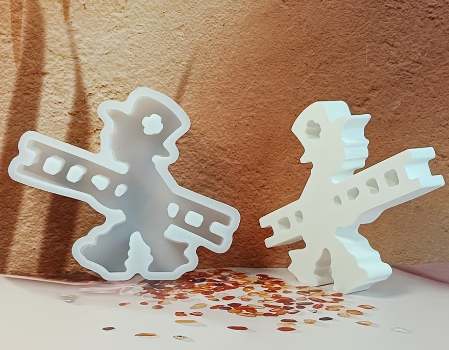 Silikonform Schornsteinfeger – DIY Desktop-Ornament Gießform in 2 Varianten