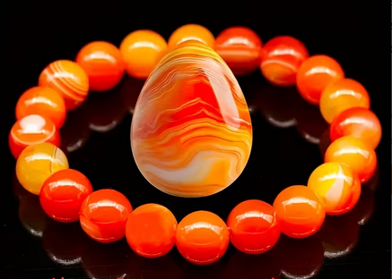 Handgefertigtes Naturstein-Armband aus echtem Achat – Bohemian Mehrfarbig