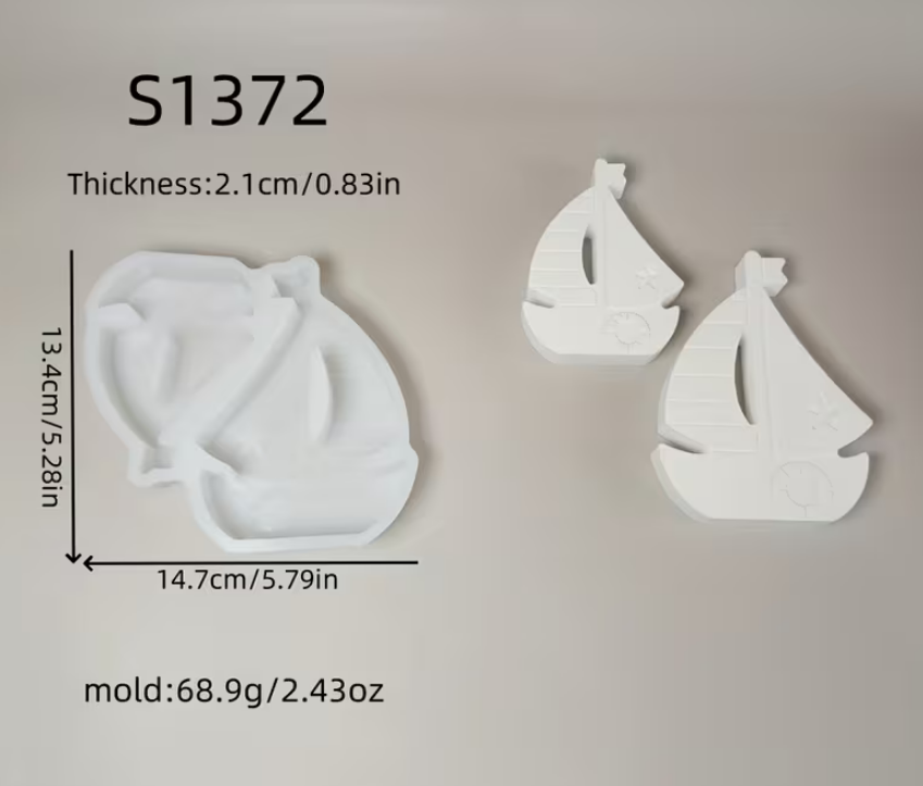 3D-Silikonform für kreative DIY-Projekte – Segelboot - 3D-Silikonform für kreative DIY-Projekte – Segelboot - BTSCreativ