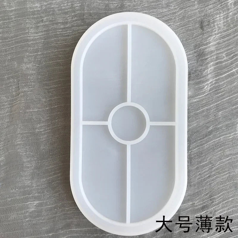 DIY Silikonform Tablett & Untersetzer – Polygon & Oval – Hochwertige Resin-Gießform für kreative Projekte