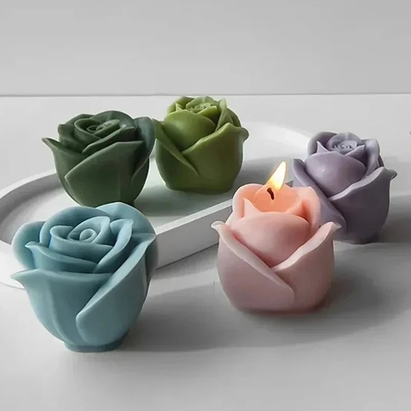 Silikonform „3D Blumenpracht“ – für Rosenkerzen, Seifen & Schokoladenkreationen