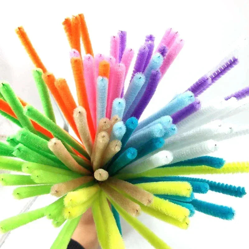 Bunte Pfeifenreiniger / Chenille Basteldrähte – Set für kreative DIY-Projekte (30cm)