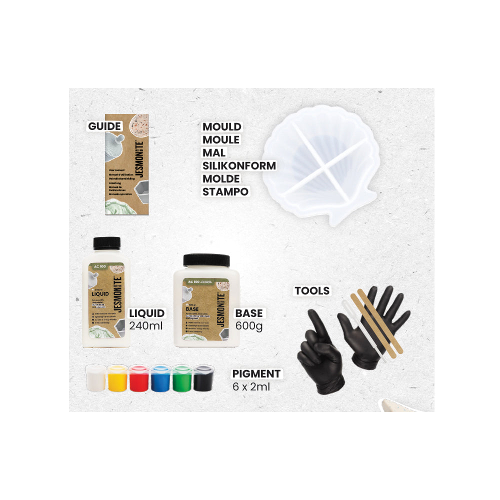 Jesmonite AC100 Kit Mini 3 – Muschel-Schale (Komplettset)