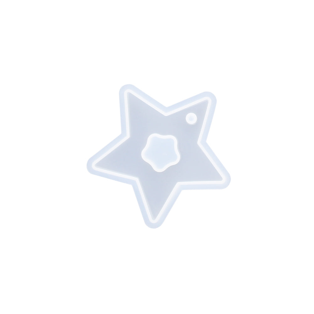 Silikonform „Hollow Star“ – 6,9 cm – Sternanhänger mit Innenausschnitt