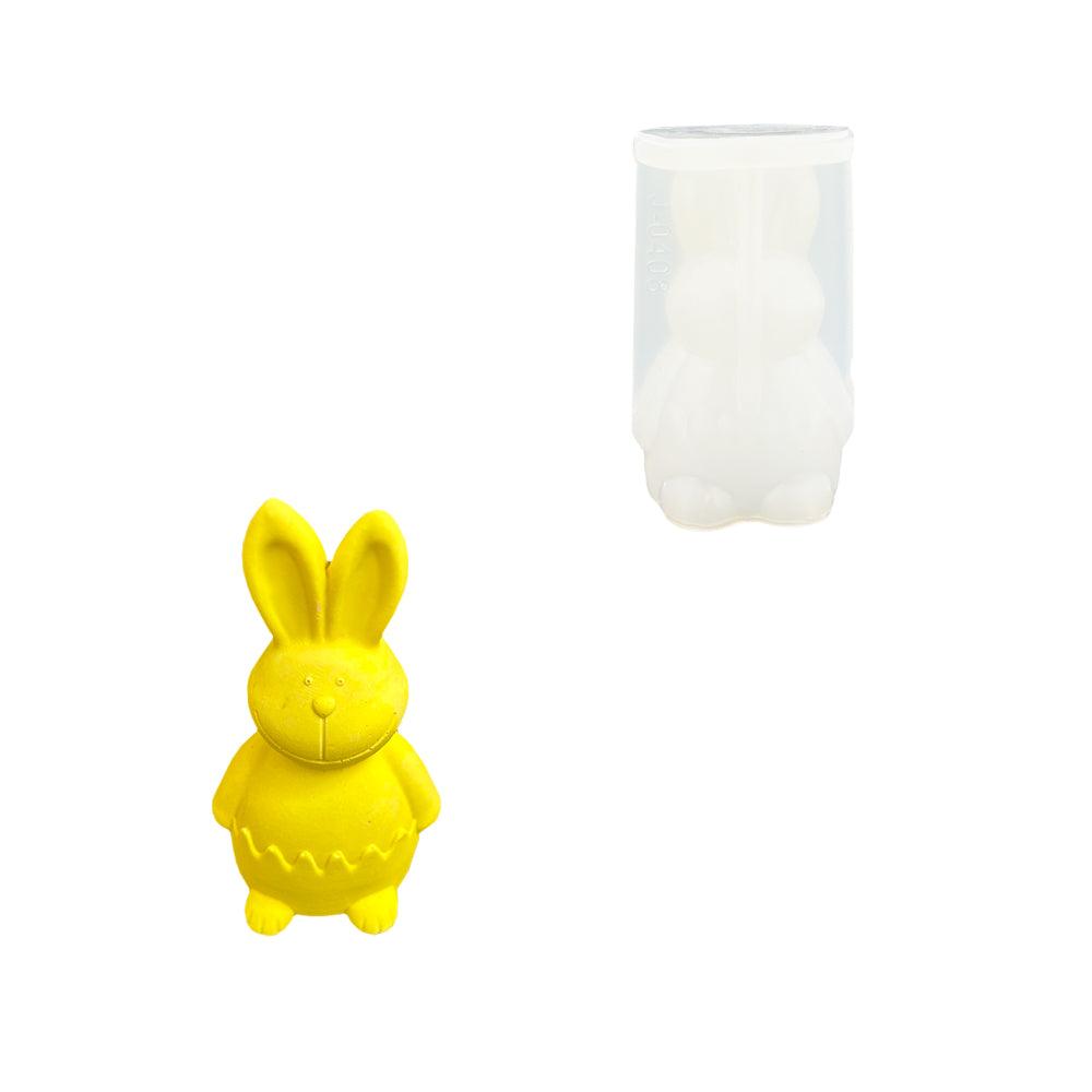 Silikonform für kreative DIY-Projekte – Hase klein – 9,2 cm x 5,2 cm x 4,5 cm - BTSCreativ