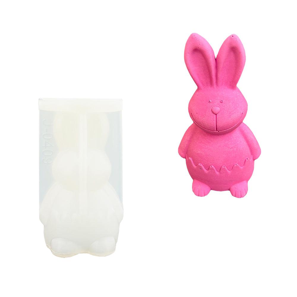 Silikonform für kreative DIY-Projekte – Hase mittel – 11,9cm x 7,2cm x 5,5cm - BTSCreativ