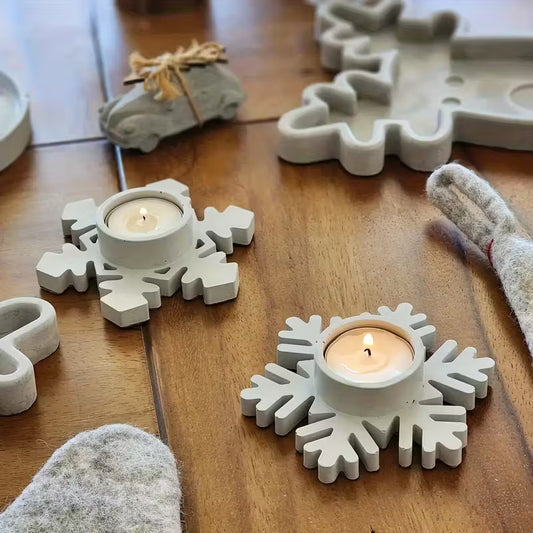 Silikonform 2-in-1 Schneeflocke & Stern (6-zackig) – Winterliche DIY-Gießform - Silikonform 2-in-1 Schneeflocke & Stern (6-zackig) – Winterliche DIY-Gießform - BTSCreativ