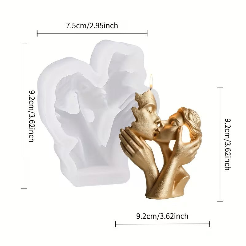 Romantischer Kuss Paar – Silikonform für Kerzen, Seifen & Harz - Romantischer Kuss Paar – Silikonform für Kerzen, Seifen & Harz - BTSCreativ